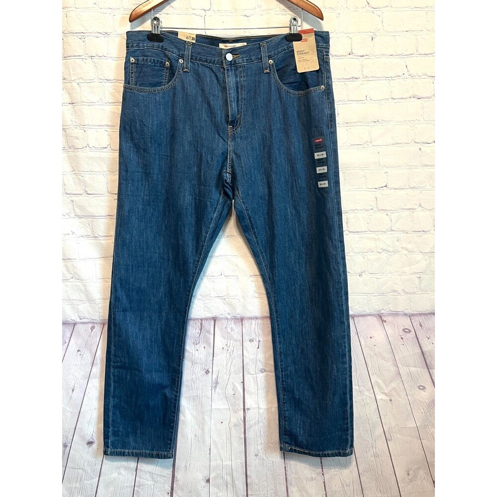 Levi’s Women Middy Straight Blue Thin Jeans Size 32x30 Mid Rise Easy Through Hip
